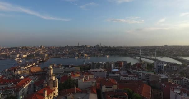 Istanbul Panorama fra galatastårnet – stockvideo