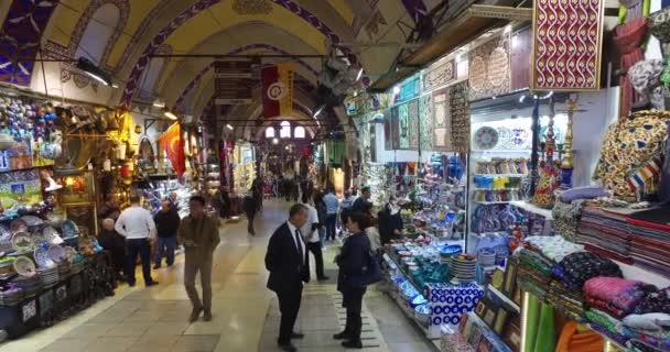 Grote bazaar in istanbul — Stockvideo