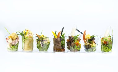 et ve sebze ile Mini kanepe