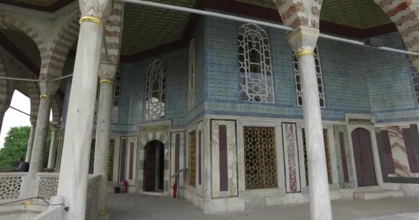 Topkapi-palasset gamle osmanske sultaner – stockvideo