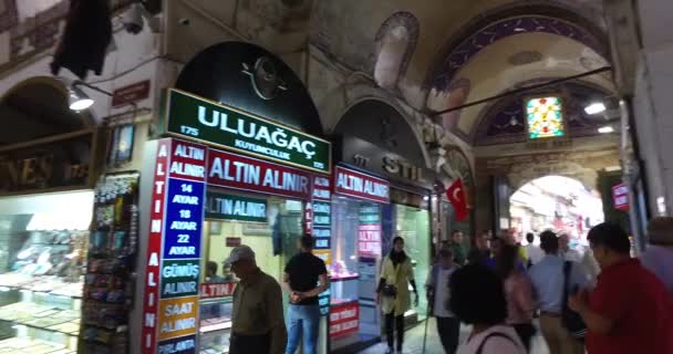 Grande Bazar em Istambul — Vídeo de Stock