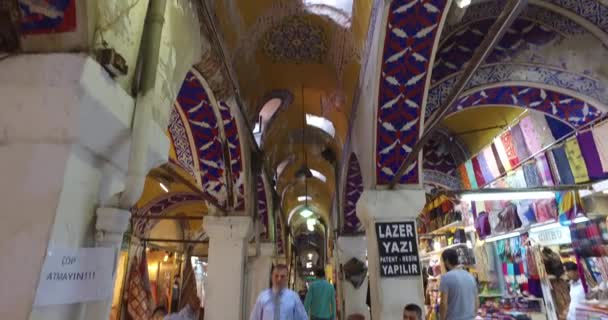 Grote bazaar in istanbul — Stockvideo