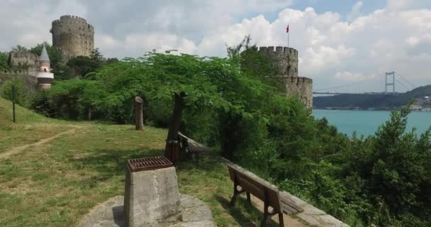 Antigua fortaleza Rumeli en Estambul — Vídeos de Stock