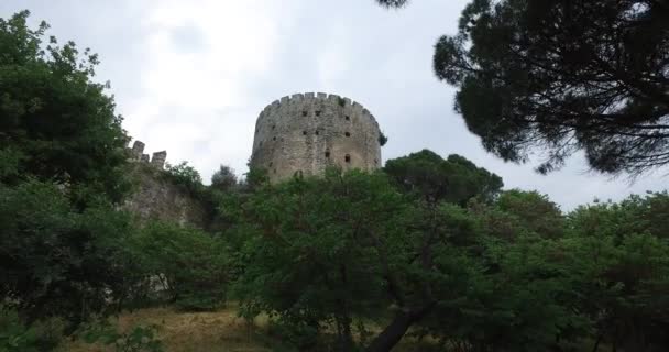 Antigua fortaleza Rumeli en Estambul — Vídeo de stock