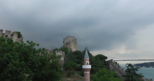 Starożytna Twierdza Rumeli w Stambule — Wideo stockowe