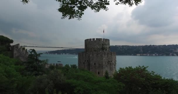 Oude Rumeli Fort in Istanbul — Stockvideo