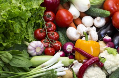 Taze sebzelerin arka planı