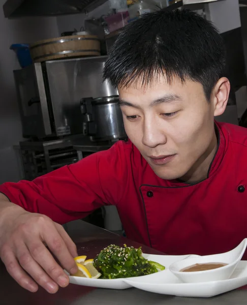 Japon Şef yemek hazırlama 