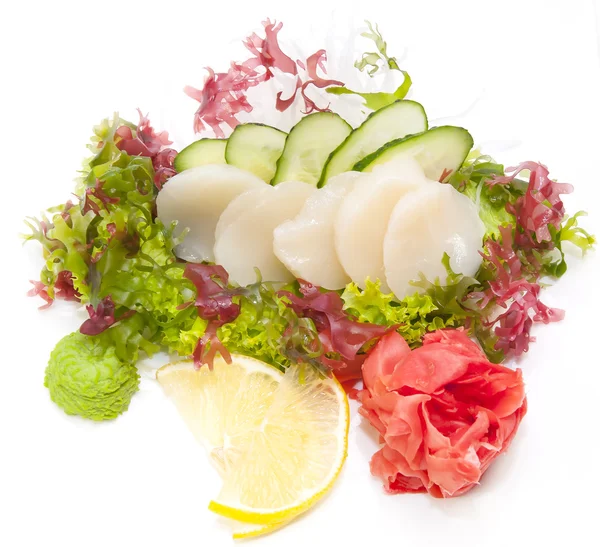 Japanse keuken sashimi met groenten — Stockfoto