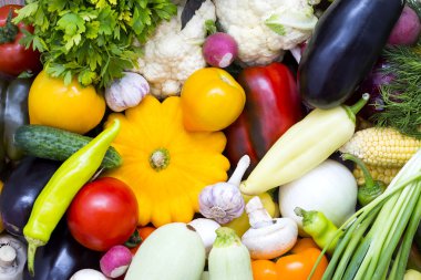 Taze sebzelerin arka planı