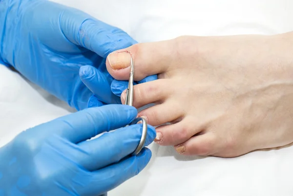 Processo de pedicure — Fotografia de Stock