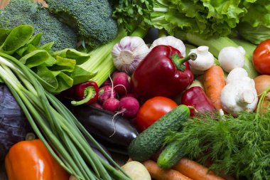 Taze sebzelerin arka planı