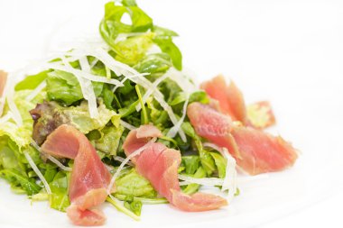 roka ve ton balıklı sebze salatası 