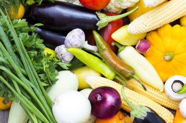 Taze sebzelerin arka planı