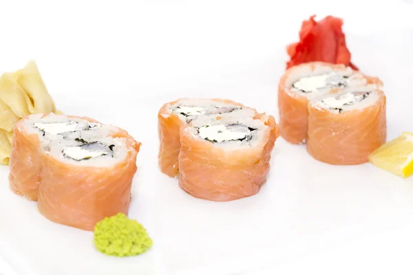 Ízletes tengeri sushi — Stock Fotó