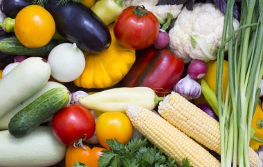 Taze sebzelerin arka planı