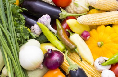 Taze sebzelerin arka planı