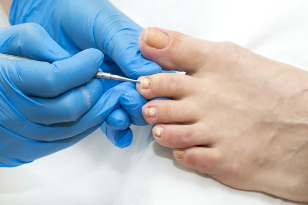 Processo di pedicure — Foto Stock