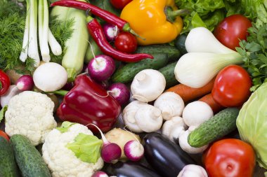 Taze sebzelerin arka planı