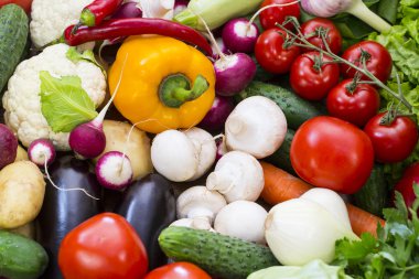 Taze sebzelerin arka planı