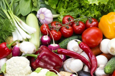 Taze sebzelerin arka planı