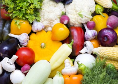 Taze sebzelerin arka planı