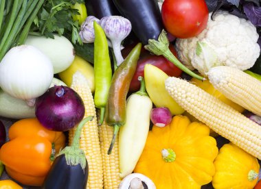 Taze sebzelerin arka planı