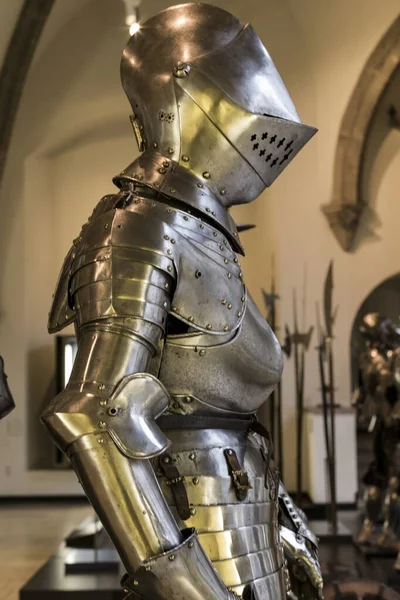 Munich Germany November 2018 Exposition Medieval Armor Knight Knights Presented — Stock Photo, Image