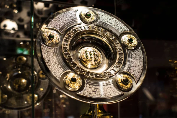 München Deutschland November 2018 Das Leistungsmuseum Des Fußballclubs München Bayern lizenzfreie Stockfotos