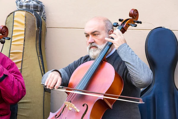 Madrid Spagna Marzo 2018 Ritratti Ravvicinati Musicisti Strada Vie Centrali — Foto Stock