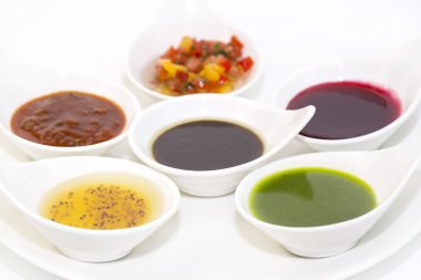 Sauces on a white background clipart
