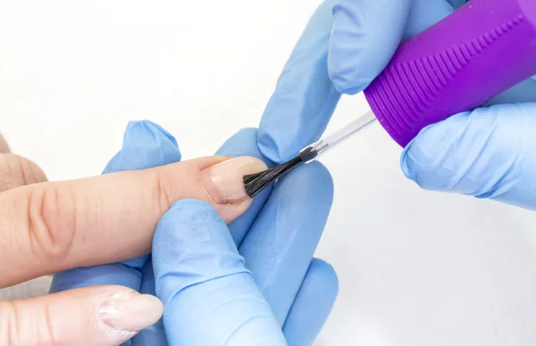 Process of pedicure at beauty salon — Stock Photo, Image