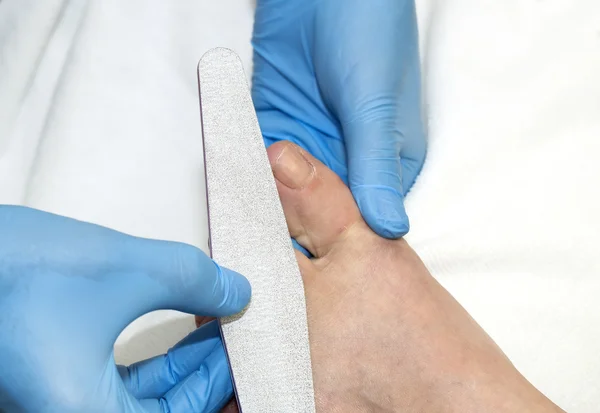 Process of pedicure at beauty salon — Stock Photo, Image