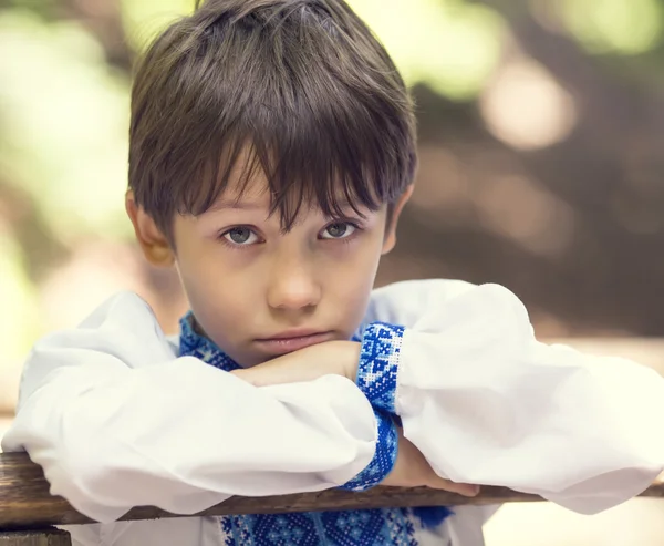 小男孩穿着传统乌克兰衣服 — 图库照片