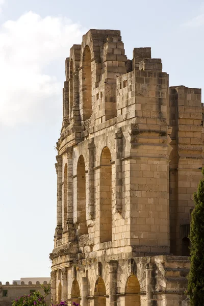 El Jem Coliseu ruínas — Fotografia de Stock