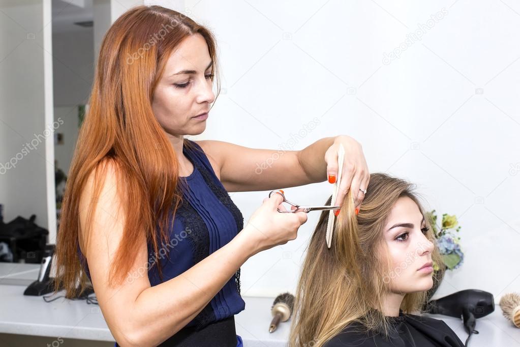 Woman in a beauty salon