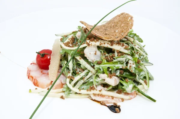 Ensalada de verduras y carne de camarón —  Fotos de Stock