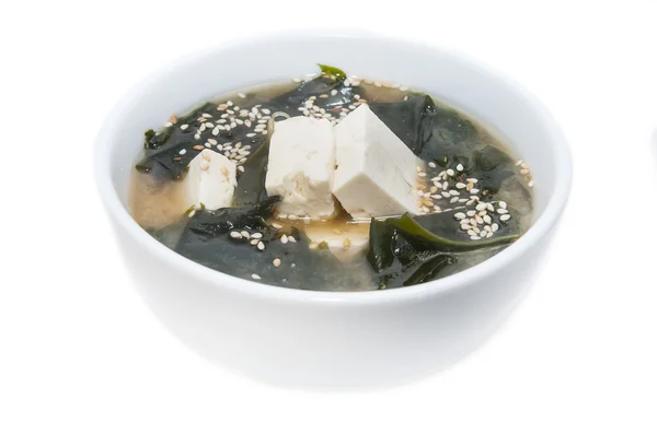 Japanische Suppe mit Rindfleisch und Käse — Stockfoto