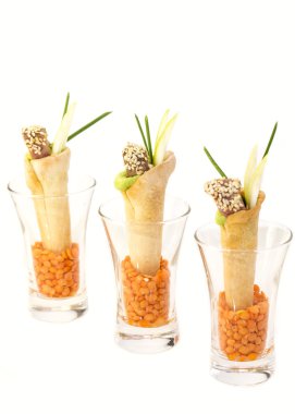 kanepe et sebze ve deniz ürünleri