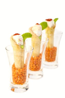 kanepe et sebze ve deniz ürünleri