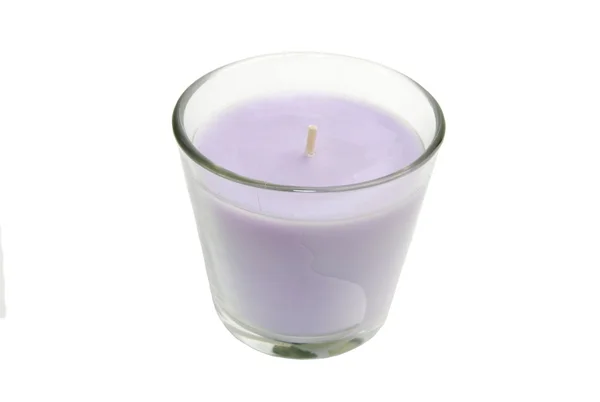 Candle in a glass beaker — Stock Photo, Image