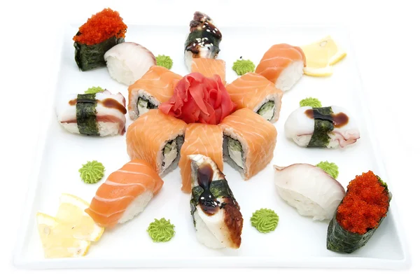 Delicious seafood sushi — Stock Photo, Image