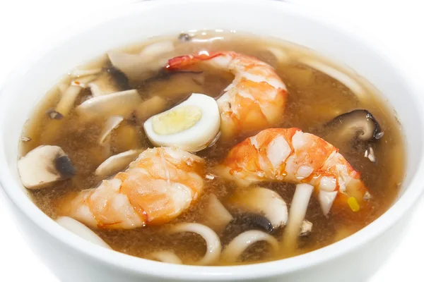Japanese soup with prawns — Stock Photo, Image