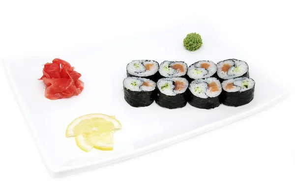 Köstliches Meeresfrüchte-Sushi — Stockfoto