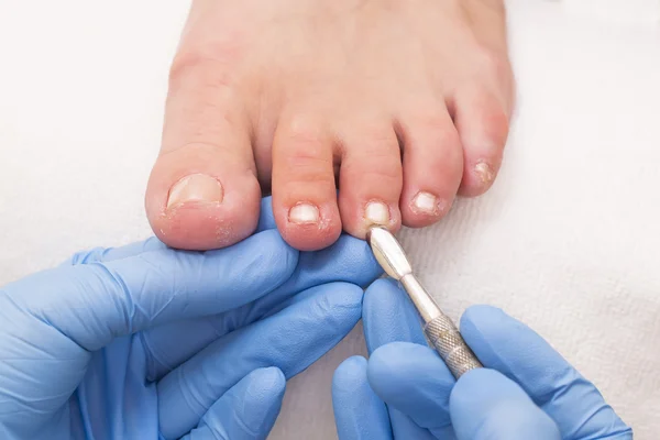 Processo di pedicure — Foto Stock