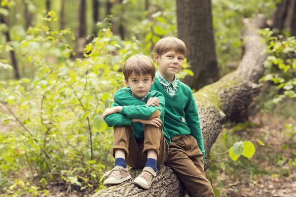 Portrét dvou chlapců — Stock fotografie