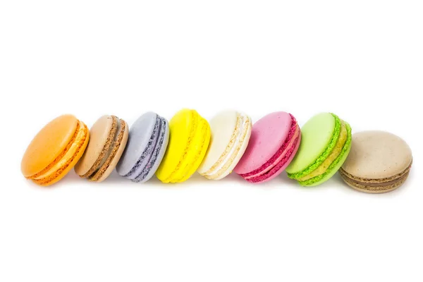 Collage of different gentle macaroons — Stock Photo, Image