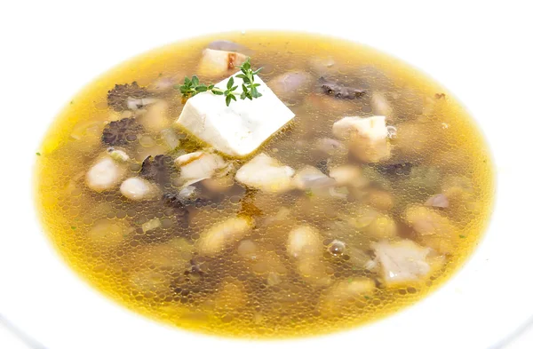 Soupe de légumes et champignons — Photo