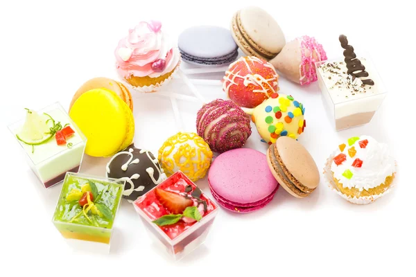 Десерт, цукерки та печиво — стокове фото