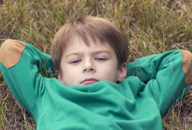 Bir çocuğun portresi.